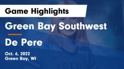 Green Bay Southwest  vs De Pere  Game Highlights - Oct. 6, 2022