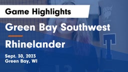 Green Bay Southwest  vs Rhinelander  Game Highlights - Sept. 30, 2023