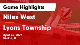 Niles West  vs Lyons Township  Game Highlights - April 23, 2022