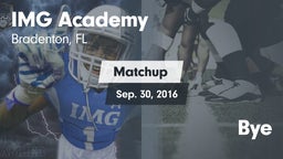 Matchup: IMG Academy vs. Bye 2016