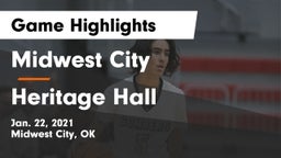 Midwest City  vs Heritage Hall  Game Highlights - Jan. 22, 2021