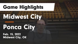 Midwest City  vs Ponca City  Game Highlights - Feb. 15, 2022