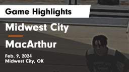 Midwest City  vs MacArthur  Game Highlights - Feb. 9, 2024