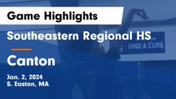 Southeastern Regional HS vs Canton   Game Highlights - Jan. 2, 2024