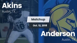 Matchup: Akins  vs. Anderson  2018