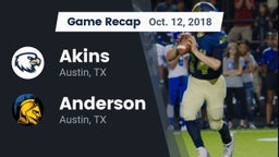 Recap: Akins  vs. Anderson  2018