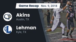 Recap: Akins  vs. Lehman  2018