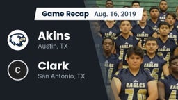 Recap: Akins  vs. Clark  2019