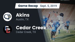 Recap: Akins  vs. Cedar Creek  2019