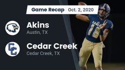 Recap: Akins  vs. Cedar Creek  2020