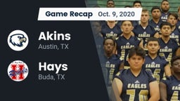 Recap: Akins  vs. Hays  2020