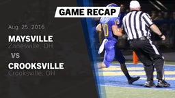 Recap: Maysville  vs. Crooksville  2016