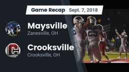 Recap: Maysville  vs. Crooksville  2018