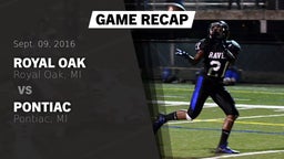 Recap: Royal Oak  vs. Pontiac  2016