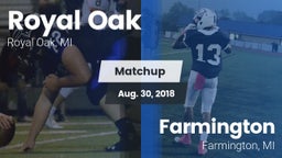 Matchup: Royal Oak High vs. Farmington  2018