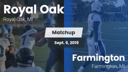 Matchup: Royal Oak High vs. Farmington  2019