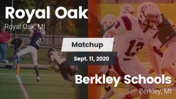 Matchup: Royal Oak High vs. Berkley Schools 2020