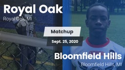 Matchup: Royal Oak High vs. Bloomfield Hills  2020