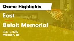 East  vs Beloit Memorial  Game Highlights - Feb. 3, 2022