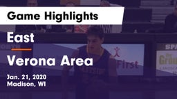East  vs Verona Area  Game Highlights - Jan. 21, 2020