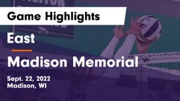 East  vs Madison Memorial  Game Highlights - Sept. 22, 2022