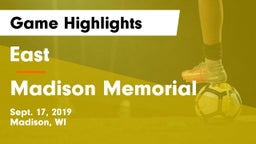 East  vs Madison Memorial  Game Highlights - Sept. 17, 2019