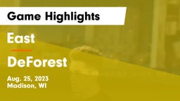 East  vs DeForest  Game Highlights - Aug. 25, 2023