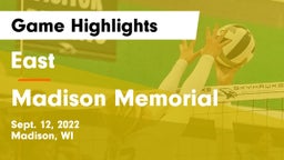 East  vs Madison Memorial  Game Highlights - Sept. 12, 2022