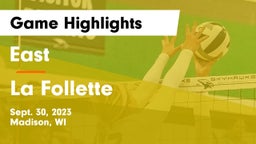 East  vs La Follette  Game Highlights - Sept. 30, 2023