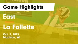 East  vs La Follette  Game Highlights - Oct. 3, 2023