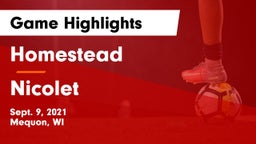 Homestead  vs Nicolet  Game Highlights - Sept. 9, 2021