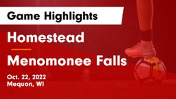 Homestead  vs Menomonee Falls  Game Highlights - Oct. 22, 2022