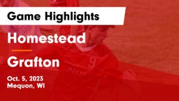 Homestead  vs Grafton  Game Highlights - Oct. 5, 2023