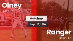 Matchup: Olney  vs. Ranger  2020