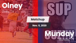 Matchup: Olney  vs. Munday  2020