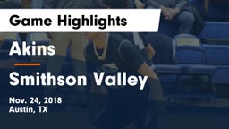 Akins  vs Smithson Valley  Game Highlights - Nov. 24, 2018