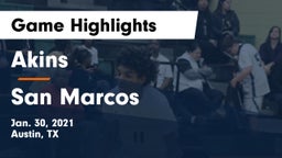 Akins  vs San Marcos  Game Highlights - Jan. 30, 2021