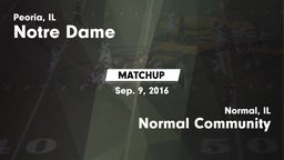 Matchup: Notre Dame High vs. Normal Community  2016