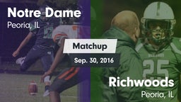 Matchup: Notre Dame High vs. Richwoods  2016