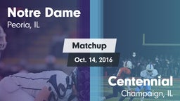 Matchup: Notre Dame High vs. Centennial  2016