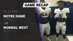 Recap: Notre Dame  vs. Normal West  2016