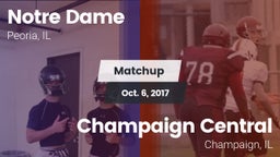 Matchup: Notre Dame High vs. Champaign Central  2017