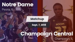 Matchup: Notre Dame High vs. Champaign Central  2018