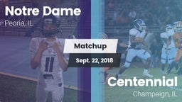 Matchup: Notre Dame High vs. Centennial  2018