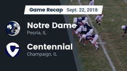 Recap: Notre Dame  vs. Centennial  2018