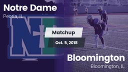 Matchup: Notre Dame High vs. Bloomington  2018
