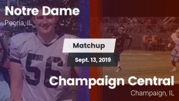 Matchup: Notre Dame High vs. Champaign Central  2019