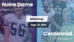 Matchup: Notre Dame High vs. Centennial  2019