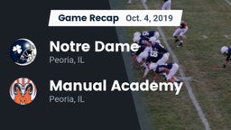 Recap: Notre Dame  vs. Manual Academy  2019