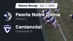 Recap: Peoria Notre Dame  vs. Centennial  2023